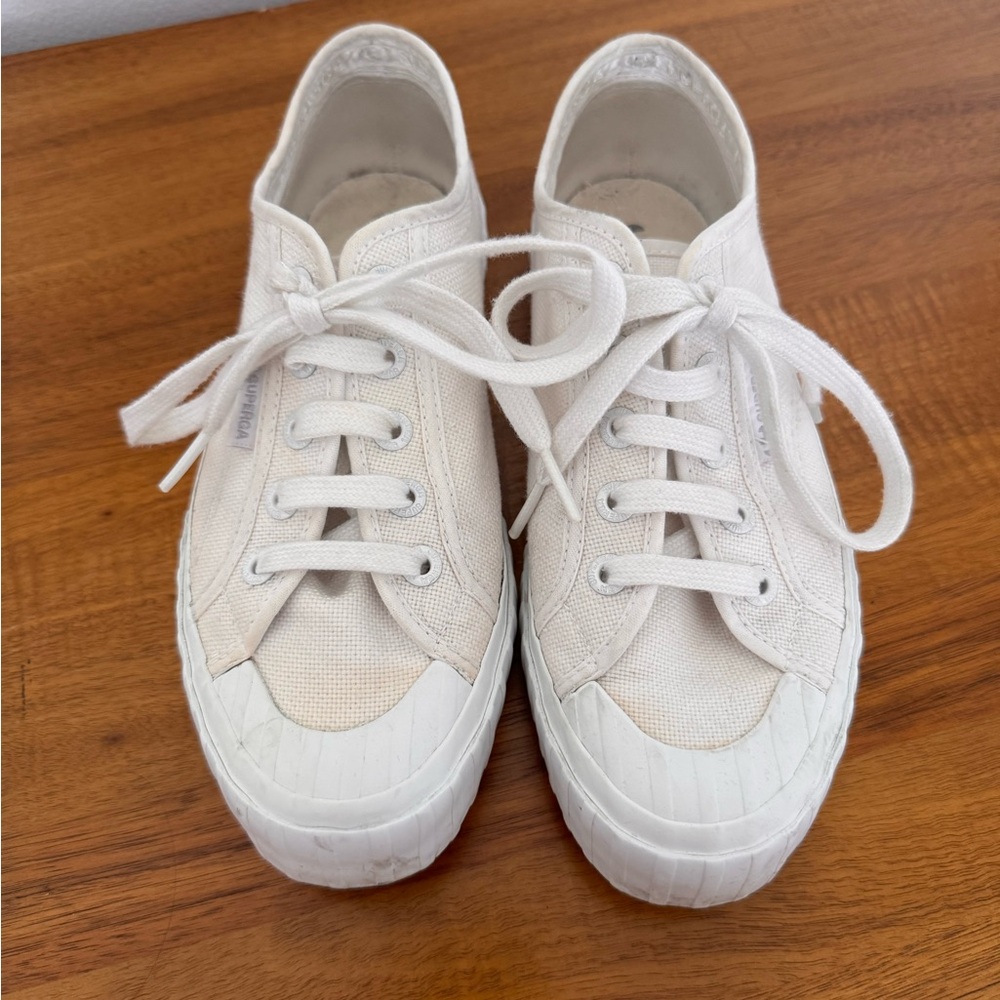 Superga White Canvas Sneakers
